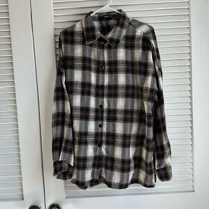 Brown plaid Button up shirt